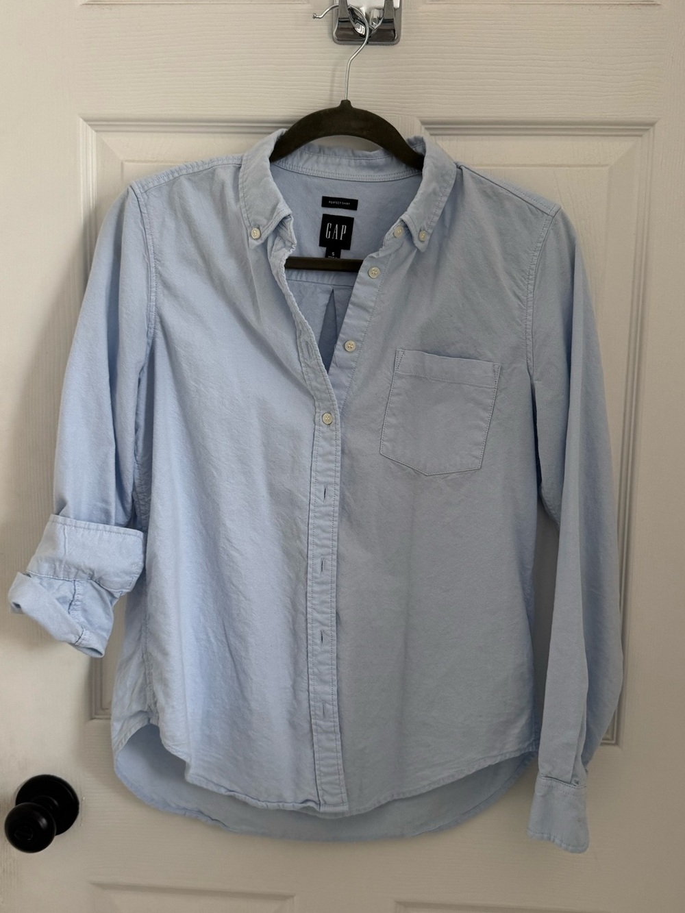 Gap Light Blue Perfect Shirt - Button-Up